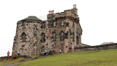 Old-observatory-house-at-the-city-observatory-on-Calton-Hill,-Edinburgh,-Scotland