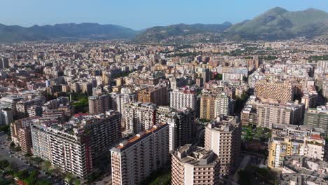 Palermo,-Sicily,-Italy---Aerial-Drone-View