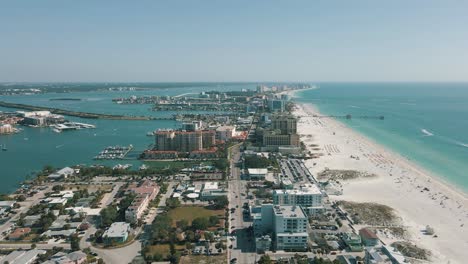 Imágenes-épicas-De-Drones-Revelan-La-Playa-De-Clearwater,-Florida