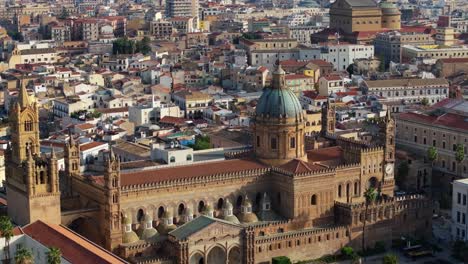 Kathedrale-Von-Palermo-Auf-Sizilien-–-Wunderschöne-Luftaufnahme