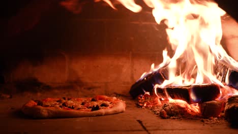 Wood-fired-pizza-baked-in-a-brick-oven