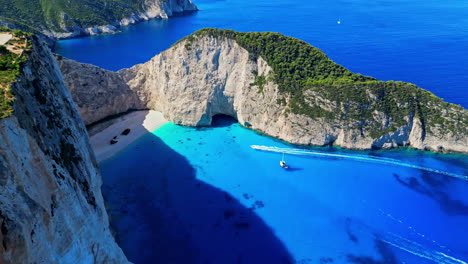 Navagio-Shipwreck-Beach-Zakynthos-Greece-blue-water-greek-island-aerial