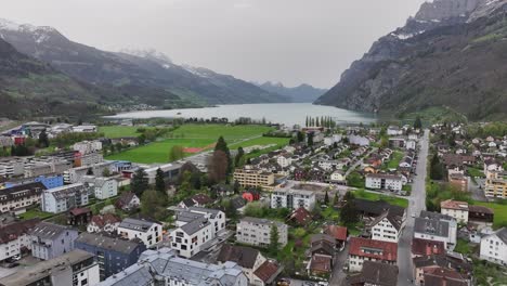 Walenstadt-is-a-village-on-the-shore-of-Lake-Walensee-in-Switzerland