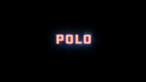 A-short-high-quality-motion-graphic-typographic-reveal-of-the-words-"polo"-with-various-colour-options-on-a-black-background,-animated-in-and-animated-out-with-electric,-misty-elements