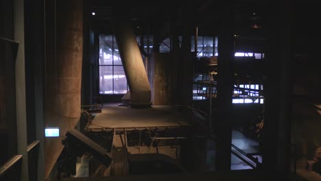 The-Degradation-of-the-Interior-of-Volklingen-Ironworks-in-Saarland,-Germany---Close-Up