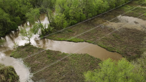 Líneas-Eléctricas-Que-Se-Extienden-Sobre-Un-Vasto-Y-Tranquilo-Bosque-En-El-área-De-Conservación-De-Clark.