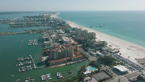 Hermosas-Imágenes-De-Drones-De-Clearwater-Beach,-Florida