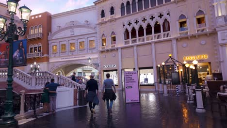 The-Grand-Canal-Shoppes-at-the-Venetian-Resort-in-Las-Vegas-with-painted-ceiling