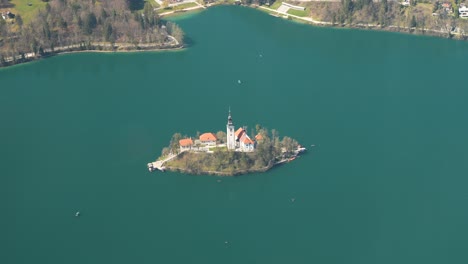Aerial-view-of-Lake-Bled