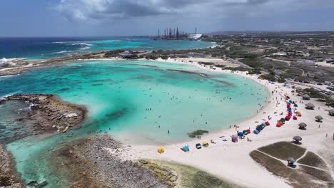Babystrand-In-San-Nicolas-In-Oranjestad,-Aruba