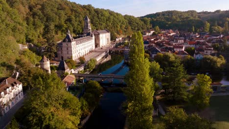 Large-aerial-Brantôme-view-seen-from-above-by-drone