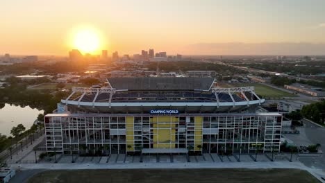 aerial-orbit-at-sunrise-of-camping-world-stadium-in-orlando-florida