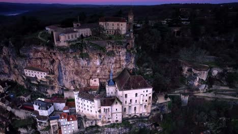 A-orbital-drone-shot-of-the-Rocamadour-village