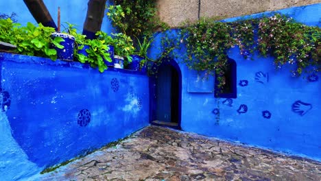 House-blue-facade-in-Chefchaouen-City-in-Morocco-beautiful-touristic-North-Africa-town