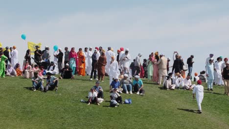 Sikhs-gather-on-grassy-hilltop-to-celebrate-Nagar-Kirtan-festival