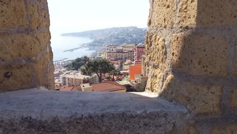 Überblick-über-Neapel-Vom-Castel-Sant&#39;Elmo-Auf-Dem-Vomero-Hügel-In-Neapel,-Italien