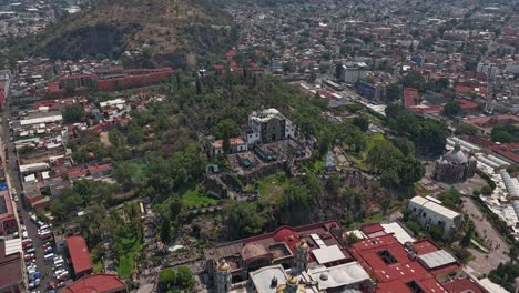 Hyperlapse-of-church-of-Cerrito-at-Basilica-of-Guadalupe,-Mexico-City