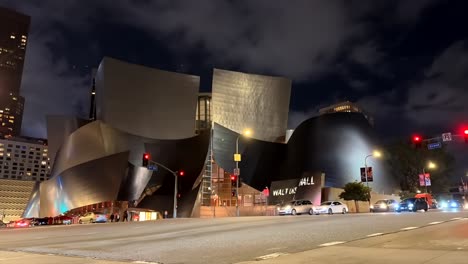 Walt-Disney-Hall-time-lapse-at-night-skyline-in-Downtown-Los-Angeles