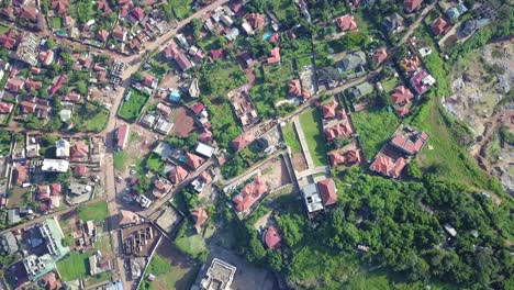 Vista-Aérea-De-Pájaro-Del-Distrito-Residencial-De-Bukasa,-Paisaje-Urbano