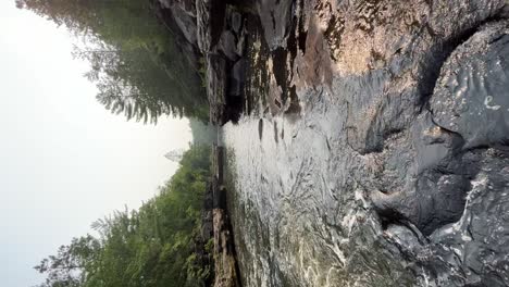 River-water-flowing-between-the-rocks