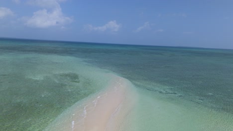 Remote-Island-Sandbar-of-Kwale,-Zanzibar-in-the-Indian-Ocean,-Aerial