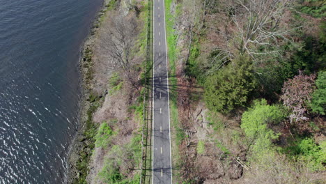 Aerial-view-of-a-road-on-the-banks-of-the-Providence-River