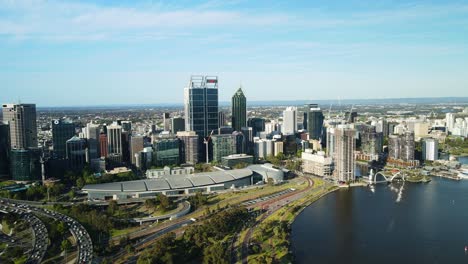 Perth-Convention-And-Exhibition-Centre-On-Mounts-Bay-Road-Near-Elizabeth-Quay-In-Perth,-Australia