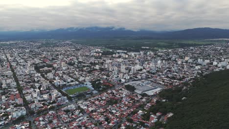 Panning-Mountain-And-Football-Stadium-Estadio-el-Gigante-del-Norte-In-The-Capital-City-Of-Salta