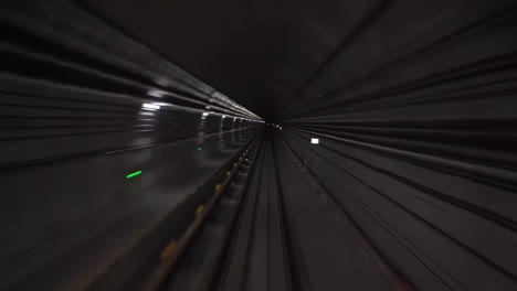 Point-Of-View-Pov-Subway-Underground-Metro-Moving-Automatic-Driverless-Train-Driving-Through-Tunnel