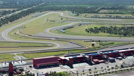 Aerial-View-Of-International-Autodromo-Termas-De-Ri-O-Hondo,-In-Santiago-Del-Estero,-Argentina