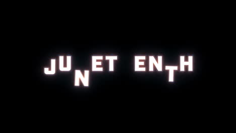 4K-text-reveal-of-the-word-"Juneteenth"-on-a-black-background