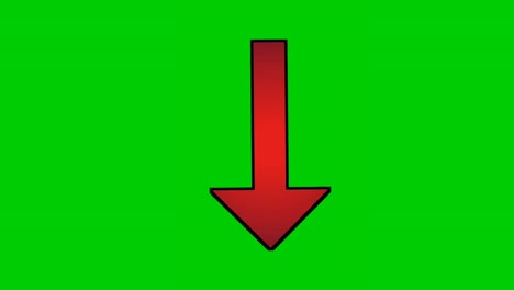 Red-Arrow-sign-symbol-animation-on-green-screen