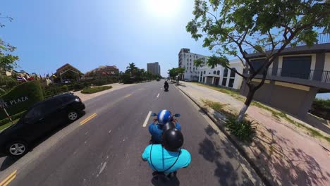 Fahrradtour,-Insta-360-Actionkamera-Aufnahmen,-Touristen-Verleih,-Fahrradtour,-Vietnam,-Da-Nang-Stadt