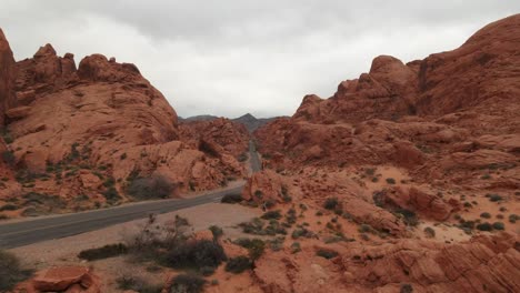 Aussichtspunkt-Auf-Der-Panoramastraße-Des-Valley-Of-Fire-State-Parks-In-Der-Nähe-Des-Rainbow-Vista-Trail-Außerhalb-Von-Las-Vegas-In-Nevada,-USA