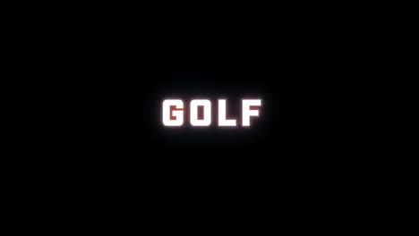 4K-text-reveal-of-the-word-"golf"-on-a-black-background