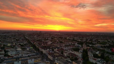 peaceful-cityscape-Berlin-orange-sunrise-sky