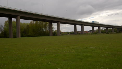 wide-shot-following-tracking-white-lorry-going-over-the-Humber-bridge