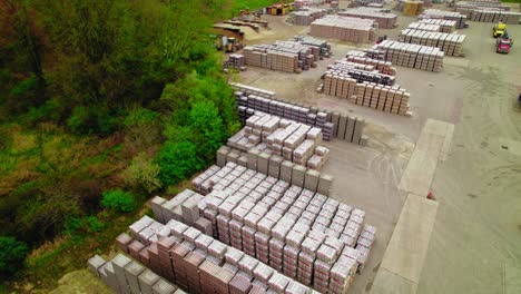 Yard-of-Stacks-of-Pavers-and-Slabs,-Permeable-Pavers,-Driveway-Pavers