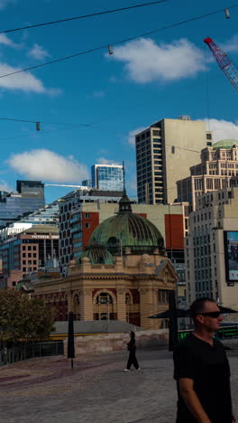 Timelapse-Vertical-4k,-Melbourne-Australia,-St