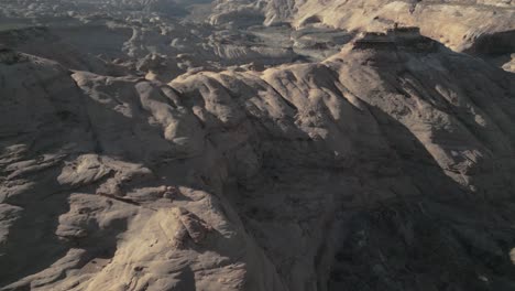 Aerial-view-of-sandstone-cliffs-in-Utah-desert,-United-States-of-America