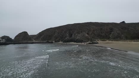 over-the-waves-of-Huaquen-beach,-northern-coast-of-Chile