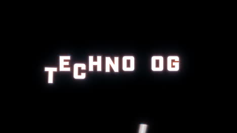 4K-text-reveal-of-the-word-"technology"-on-a-black-background