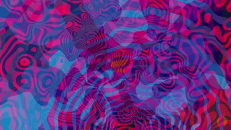 Psychedelic-Retro-Groove:-Mesmerizing-Fluid-Motion-in-a-Chaotic-Red-and-Blue-Background---Vintage-Groovy-Vibes:-Captivating-60s-70s-Motion