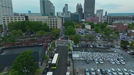 City-Skyline-In-Downtown-Atlanta,-Georgia,-United-States