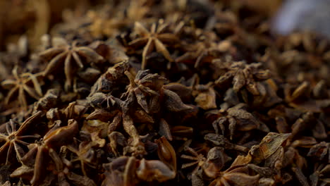 Close-up-shot-of-indian-spices-Star-Anise,-Chakra-Phul