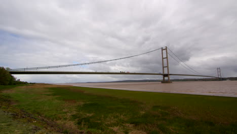 wide-shots-of-the-Humber-bridge-by-water-side-Road