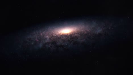 Slowly-Approaching-a-Large-Spiral-Galaxy