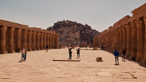 Tourists-in-Philae-temple-complex-inner-yard