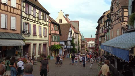 Riquewihr-is-known-as-one-of-the-most-charming-villages-in-France,-and-for-good-reason---wine,-food-and-surroundings