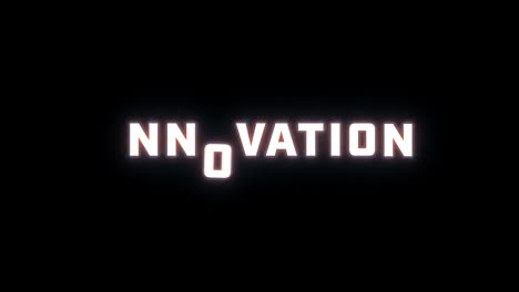 4K-text-reveal-of-the-word-"innovation"-on-a-black-background